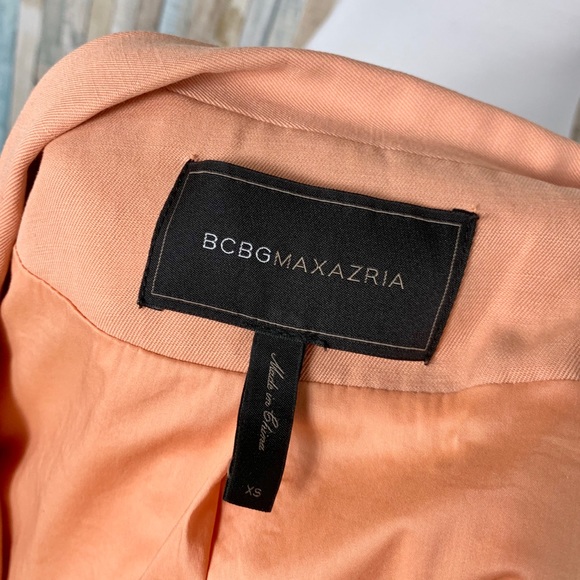 BCBG XS Abree Draped Open Front Jacket Blazer Pink - Picture 6 of 8